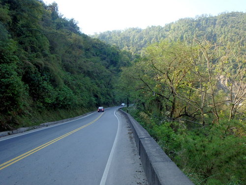 Coasting downhill at 30 mph/45 kph.